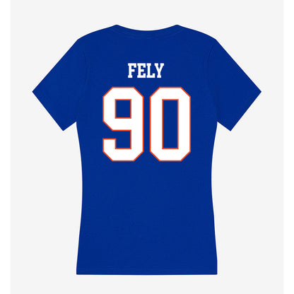 Boise State - NCAA Football : Braxton Fely - Women's V-Neck T-Shirt-1
