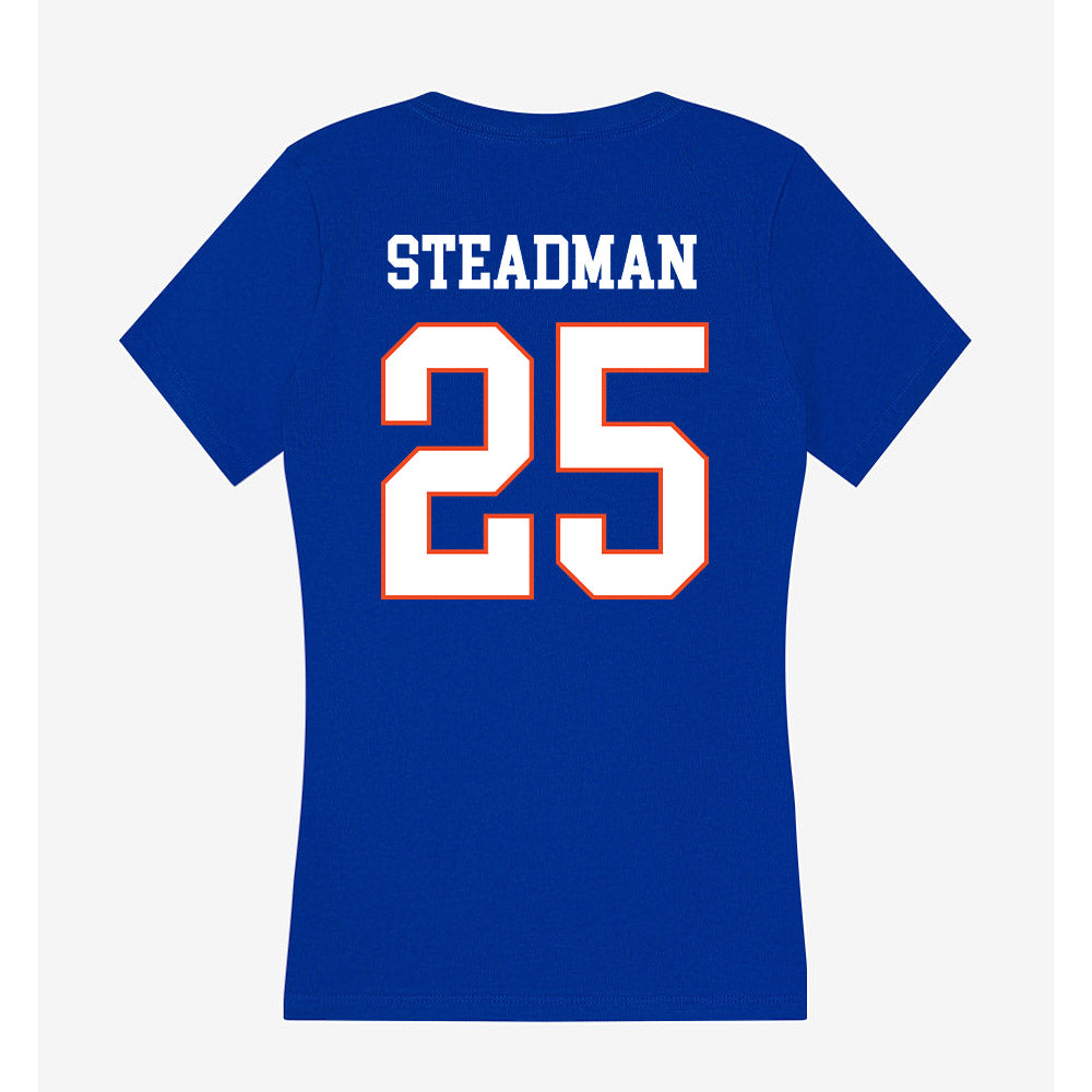 Boise State - NCAA Women's Basketball : Josee Steadman - Women's V-Neck T-Shirt-1