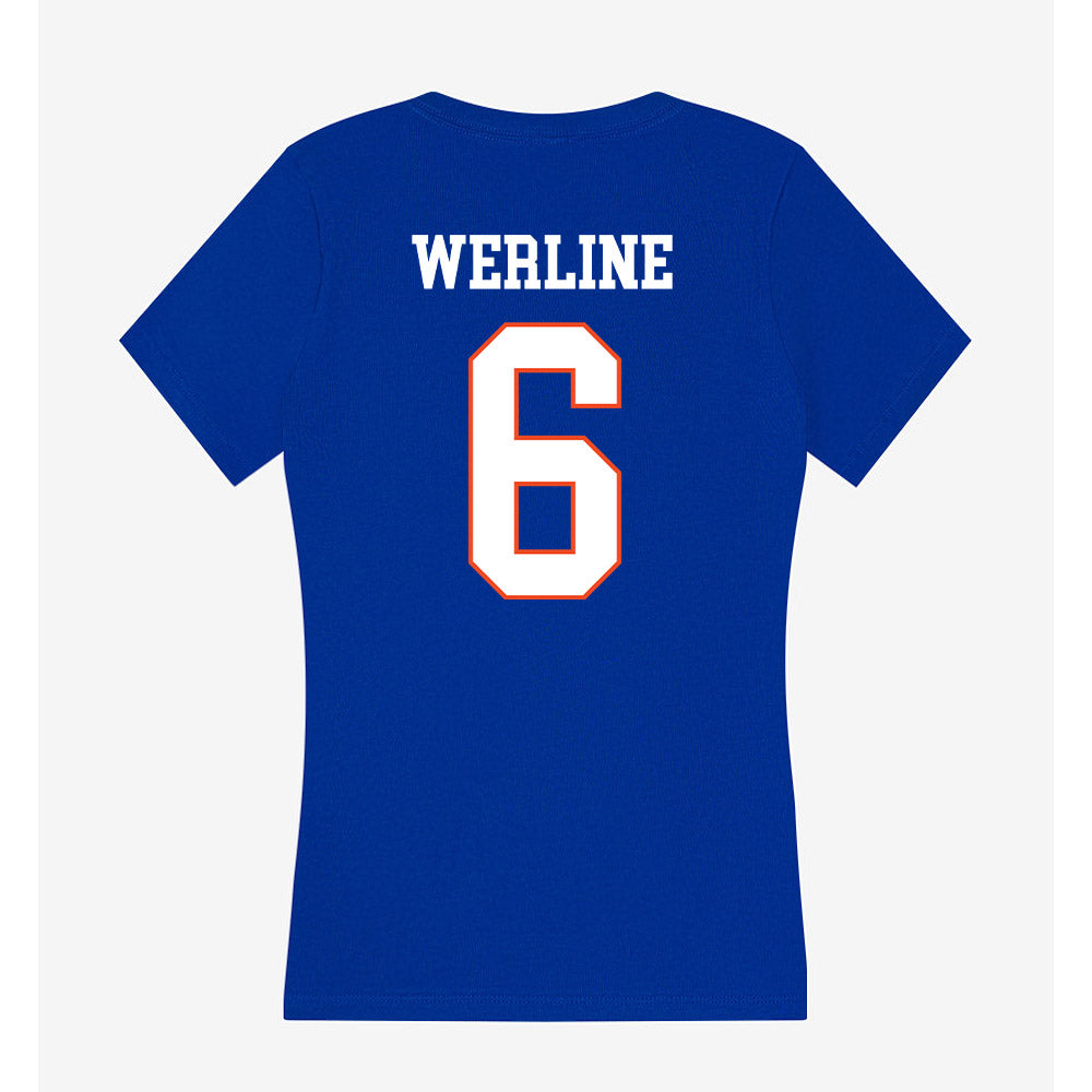 Boise State - NCAA Women's Gymnastics : Mahleea Werline - Women's V-Neck T-Shirt-1