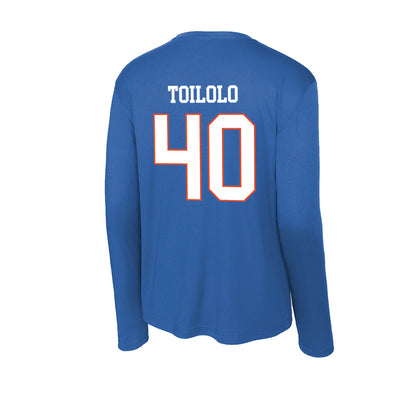 Boise State - NCAA Football : De'Shawn Toilolo - Activewear Long Sleeve T-Shirt-1
