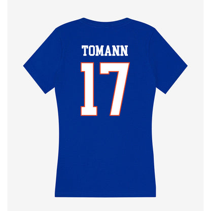 Boise State - NCAA Men's Basketball : Kaur Tomann - Women's V-Neck T-Shirt-1