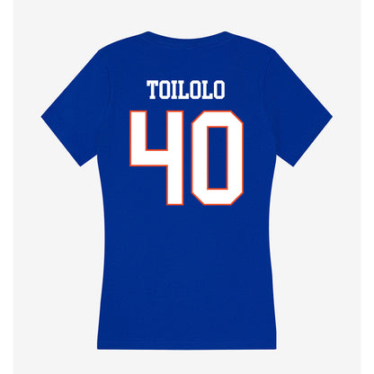 Boise State - NCAA Football : De'Shawn Toilolo - Women's V-Neck T-Shirt-1