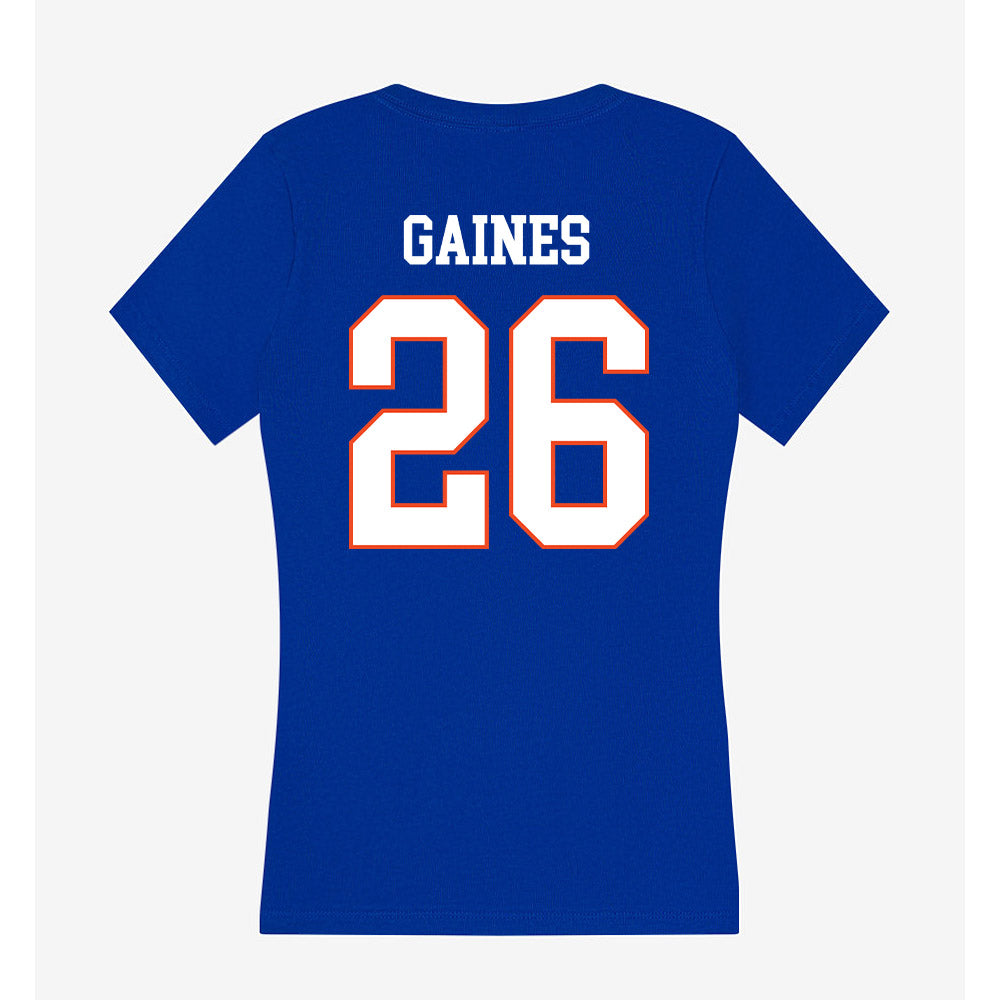 Boise State - NCAA Football : Sire Gaines - Women's V-Neck T-Shirt-1