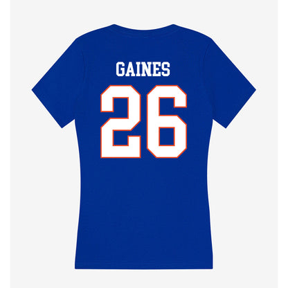 Boise State - NCAA Football : Sire Gaines - Women's V-Neck T-Shirt-1