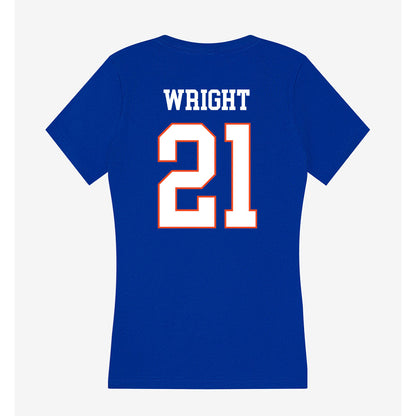 Boise State - NCAA Football : Akeem Wright - Women's V-Neck T-Shirt-1