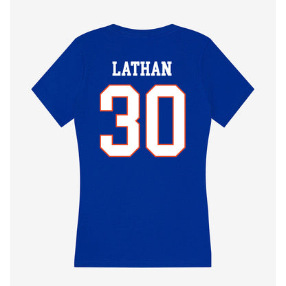 Boise State - NCAA Men's Basketball : Ethan Lathan - Women's V-Neck T-Shirt-1