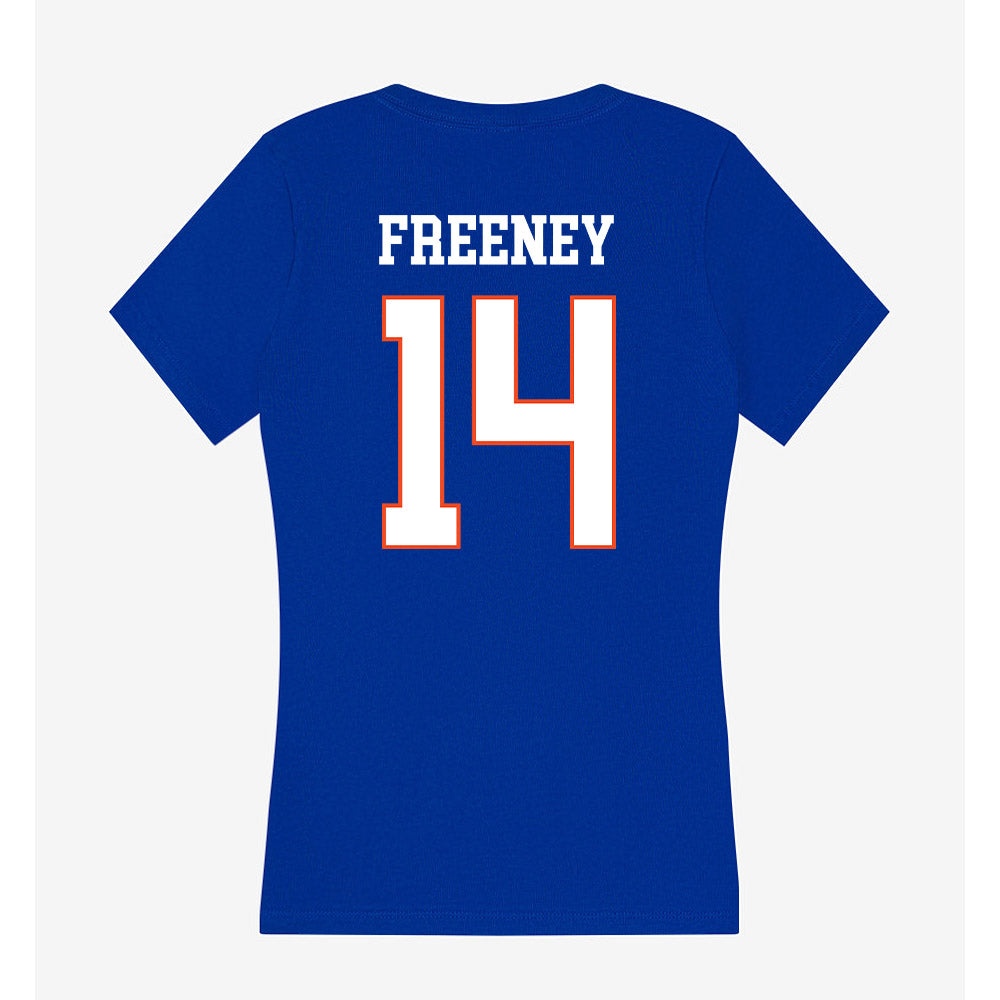 Boise State - NCAA Football : Demetrius Freeney - Women's V-Neck T-Shirt-1