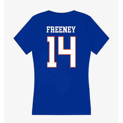 Boise State - NCAA Football : Demetrius Freeney - Women's V-Neck T-Shirt-1