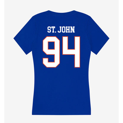 Boise State - NCAA Football : Paz St. John - Women's V-Neck T-Shirt-1