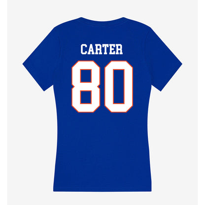 Boise State - NCAA Football : Romeo Carter - Women's V-Neck T-Shirt-1