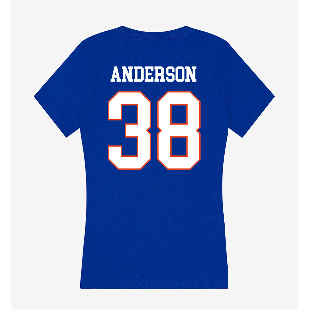 Boise State - NCAA Football : Travis Anderson - Women's V-Neck T-Shirt-1