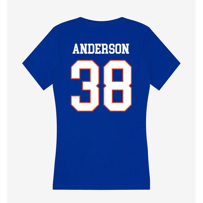 Boise State - NCAA Football : Travis Anderson - Women's V-Neck T-Shirt-1
