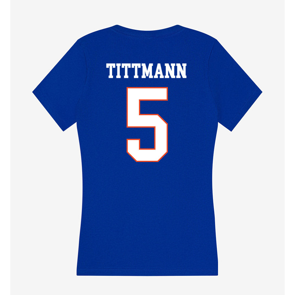 Boise State - NCAA Women's Volleyball : Azzy Tittmann - Women's V-Neck T-Shirt-1
