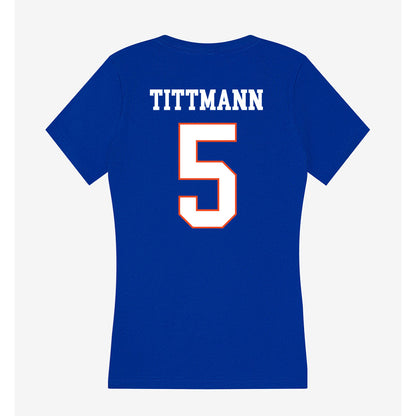 Boise State - NCAA Women's Volleyball : Azzy Tittmann - Women's V-Neck T-Shirt-1