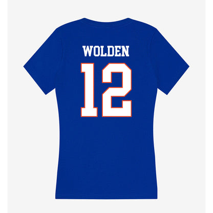 Boise State - NCAA Beach Volleyball : Addison Wolden - Women's V-Neck T-Shirt-1