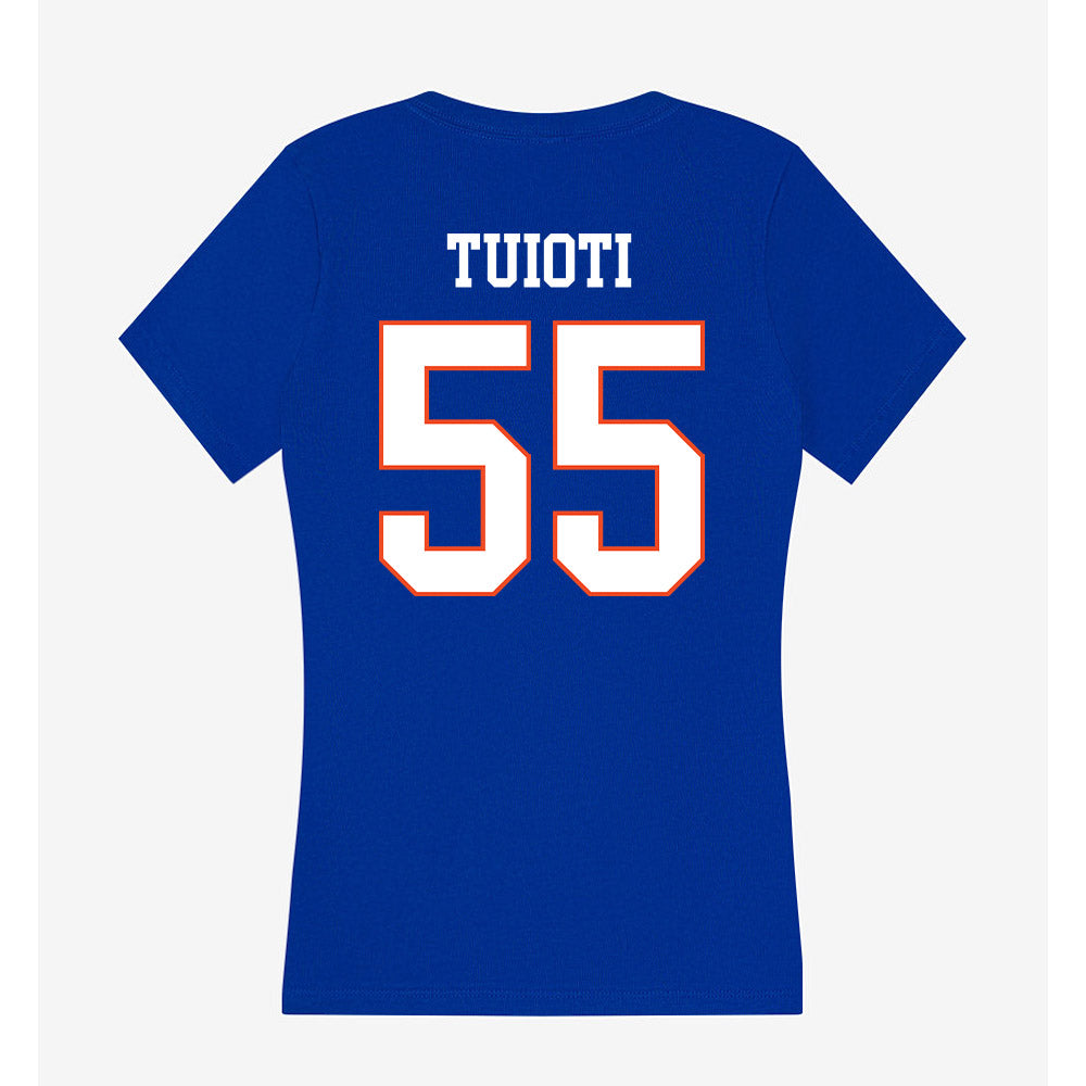 Boise State - NCAA Football : Mana Tuioti - Women's V-Neck T-Shirt-1