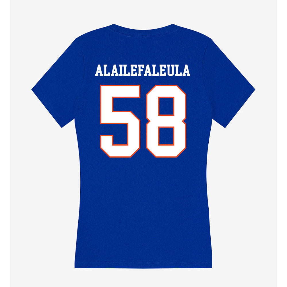Boise State - NCAA Football : Deuce Alailefaleula - Women's V-Neck T-Shirt-1