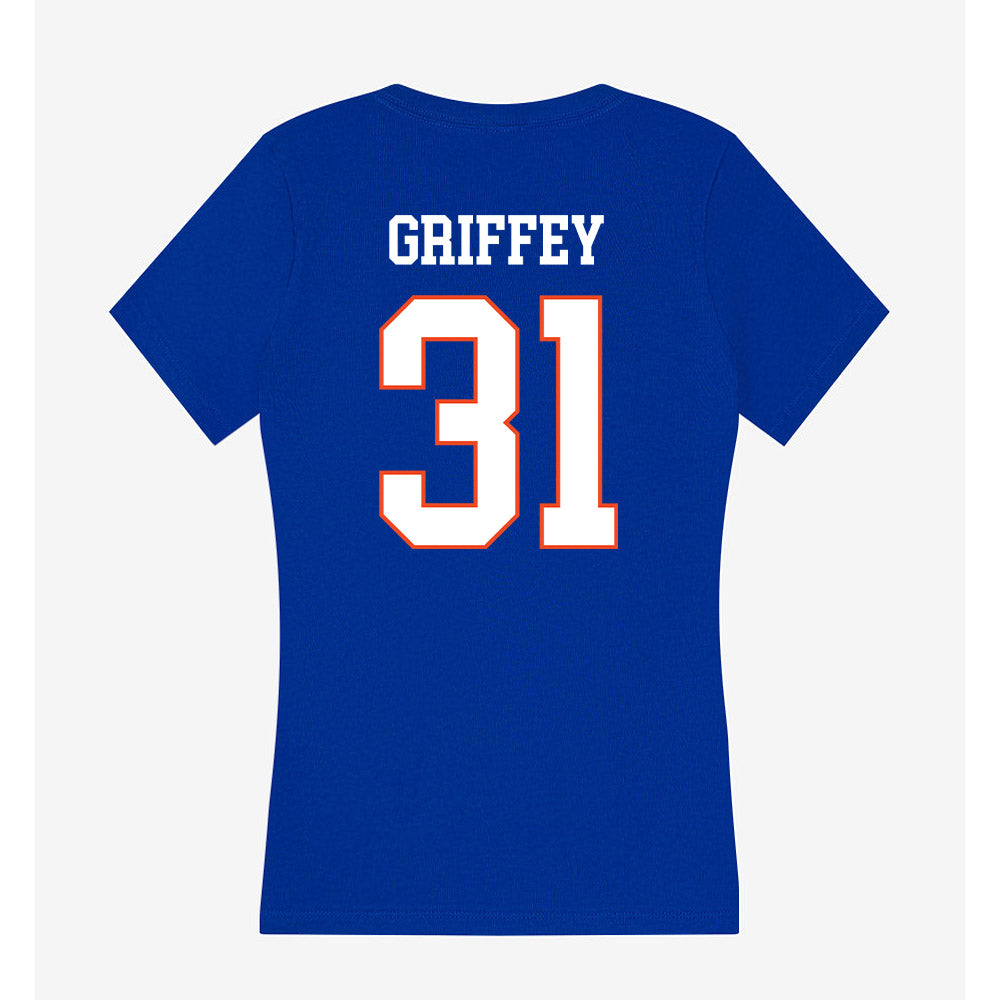 Boise State - NCAA Football : Tevin Griffey - Women's V-Neck T-Shirt-1