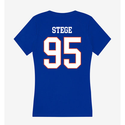 Boise State - NCAA Football : Max Stege - Women's V-Neck T-Shirt-1