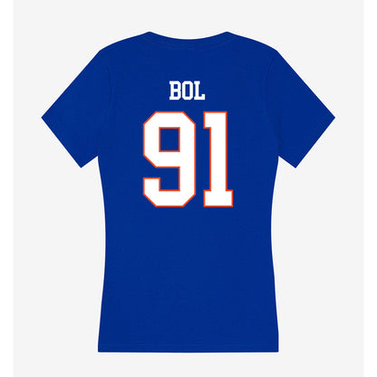 Boise State - NCAA Football : Bol Bol - Women's V-Neck T-Shirt-1