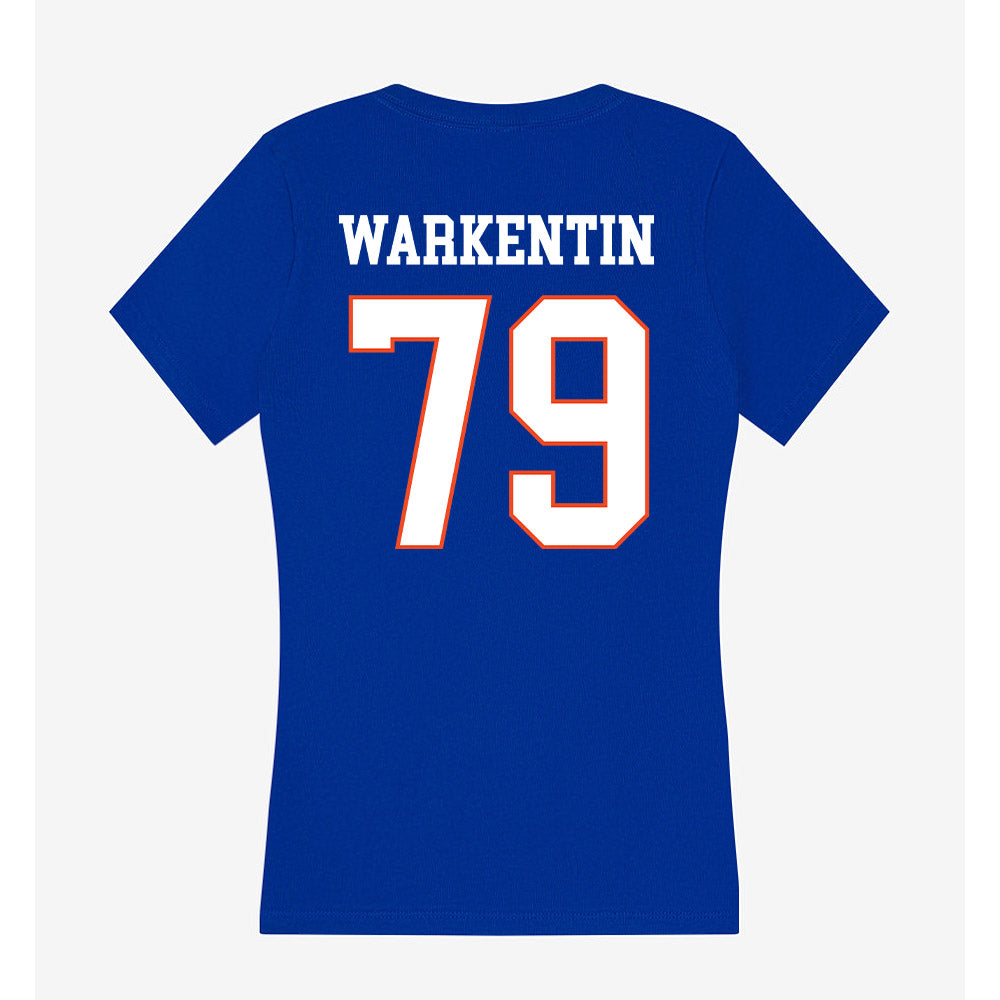 Boise State - NCAA Football : Connor Warkentin - Women's V-Neck T-Shirt-1