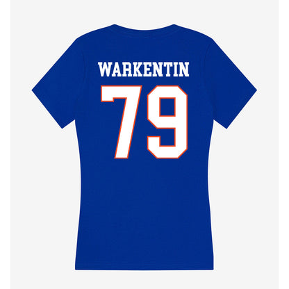 Boise State - NCAA Football : Connor Warkentin - Women's V-Neck T-Shirt-1