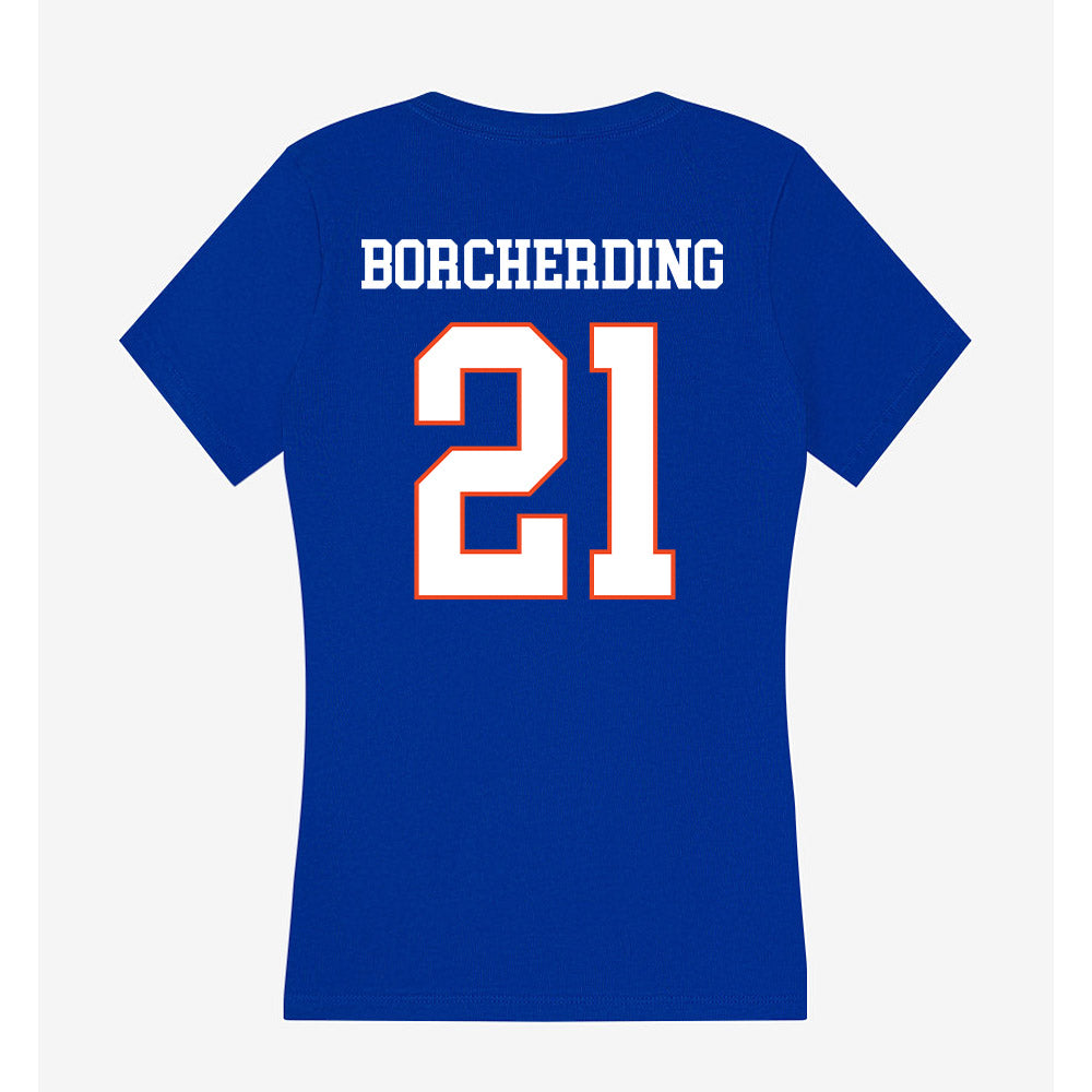 Boise State - NCAA Women's Basketball : Mason Borcherding - Women's V-Neck T-Shirt-1