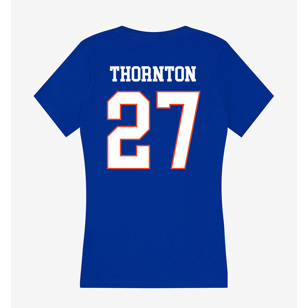 Boise State - NCAA Football : Dionte Thornton - Women's V-Neck T-Shirt-1
