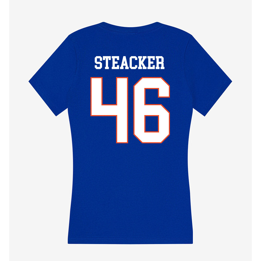 Boise State - NCAA Football : Hunter Steacker - Women's V-Neck T-Shirt-1