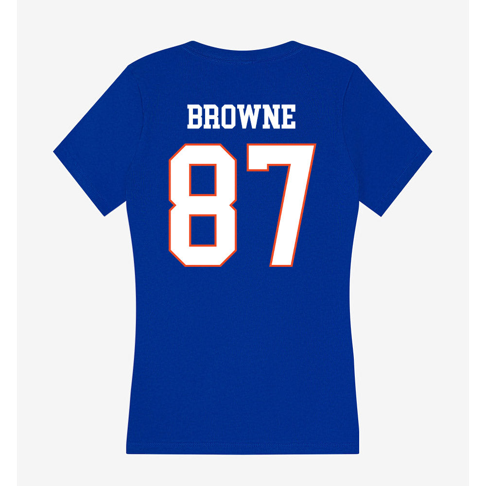Boise State - NCAA Football : Keawe Browne - Women's V-Neck T-Shirt-1