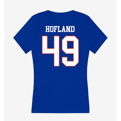 Boise State - NCAA Football : Beckham Hofland - Women's V-Neck T-Shirt-1