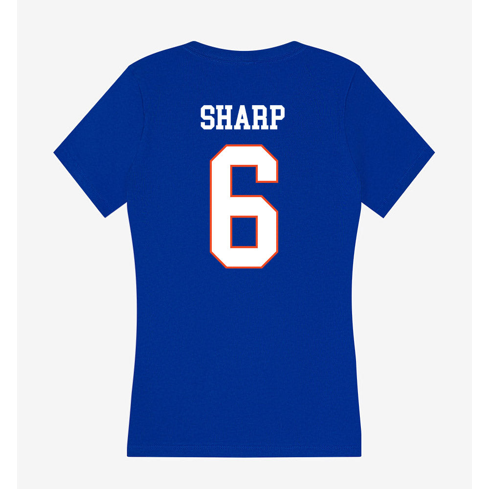 Boise State - NCAA Women's Basketball : Milly Sharp - Women's V-Neck T-Shirt-1