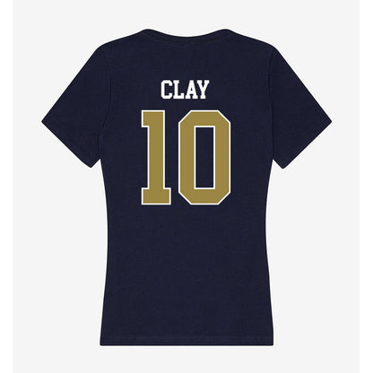 Georgia Southern - NCAA Men's Basketball : Hayden Clay - Women's V-Neck T-Shirt-1
