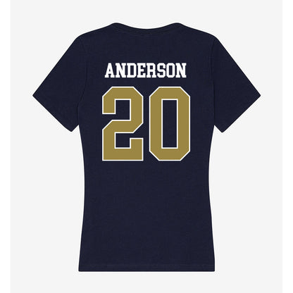 Georgia Southern - NCAA Women's Basketball : Lia Anderson - Women's V-Neck T-Shirt-1