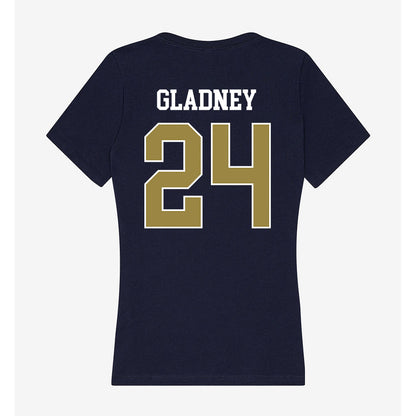 Georgia Southern - NCAA Football : Phillip Gladney - Women's V-Neck T-Shirt-1
