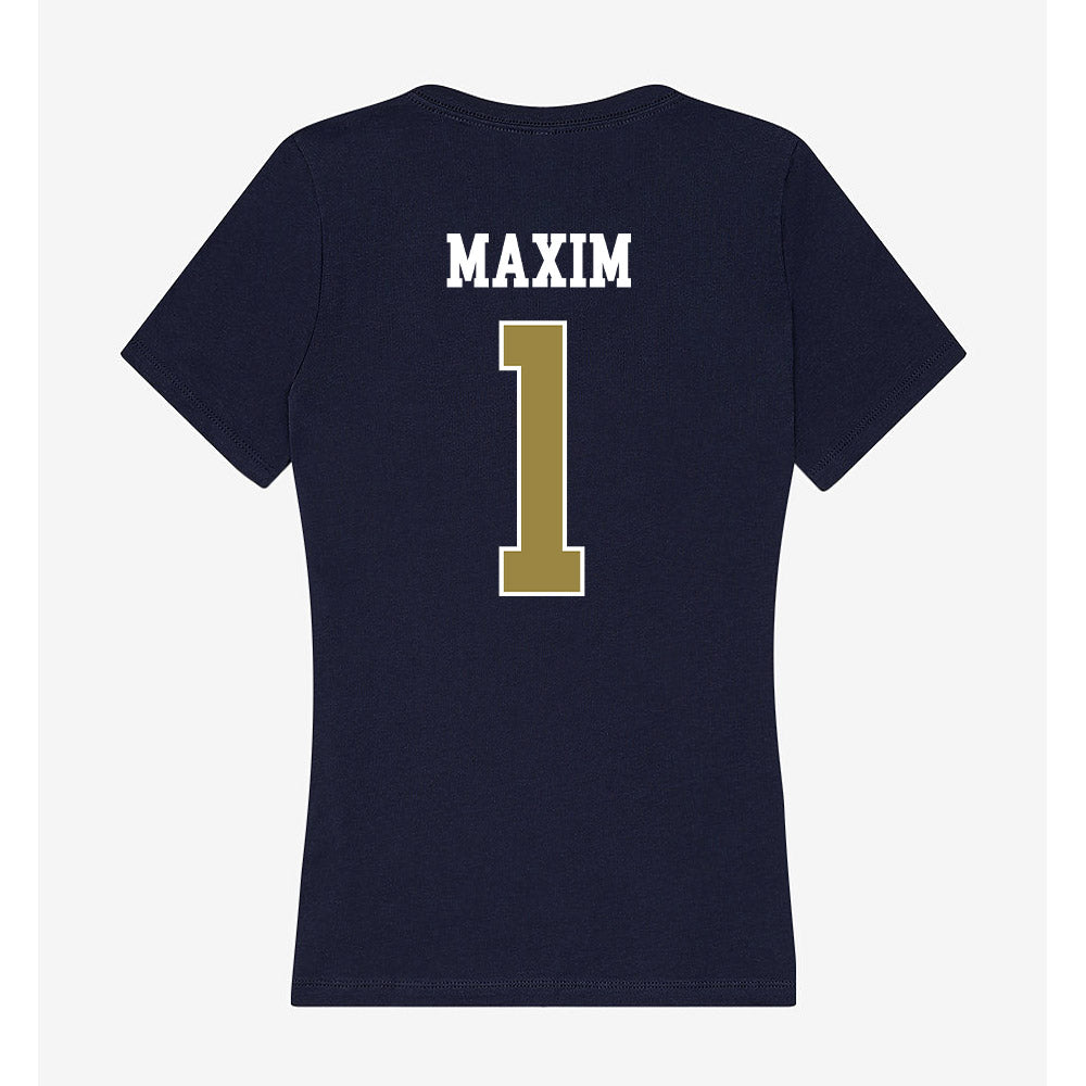 Georgia Southern - NCAA Men's Soccer : Luca Maxim - Women's V-Neck T-Shirt-1