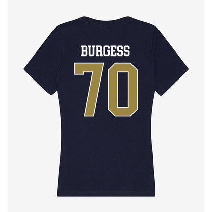 Georgia Southern - NCAA Football : Jalen Burgess - Women's V-Neck T-Shirt-1