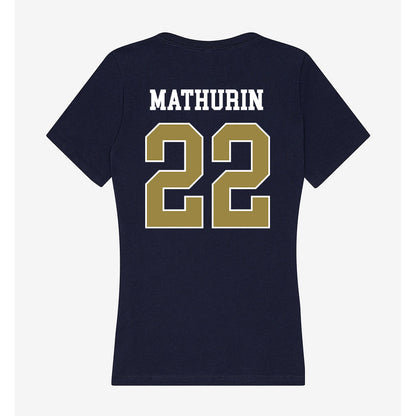 Georgia Southern - NCAA Football : Jarvis Mathurin - Women's V-Neck T-Shirt-1