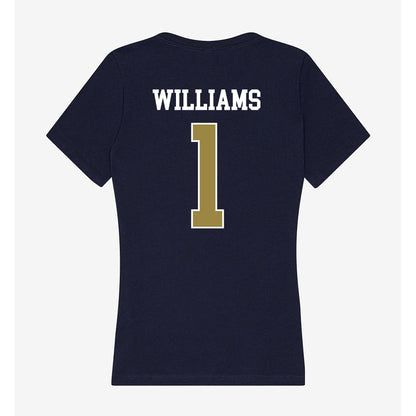 Georgia Southern - NCAA Men's Basketball : Dwayne Williams - Women's V-Neck T-Shirt-1