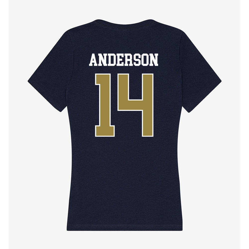 Georgia Southern - NCAA Women's Basketball : Kiara Anderson - Women's V-Neck T-Shirt-1