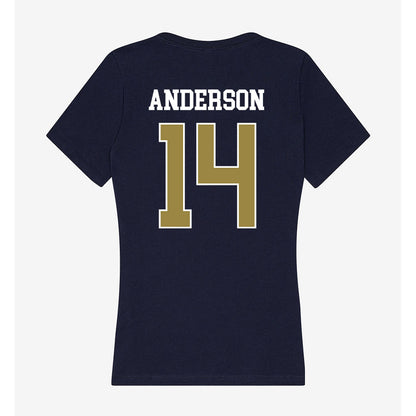 Georgia Southern - NCAA Women's Basketball : Kiara Anderson - Women's V-Neck T-Shirt-1
