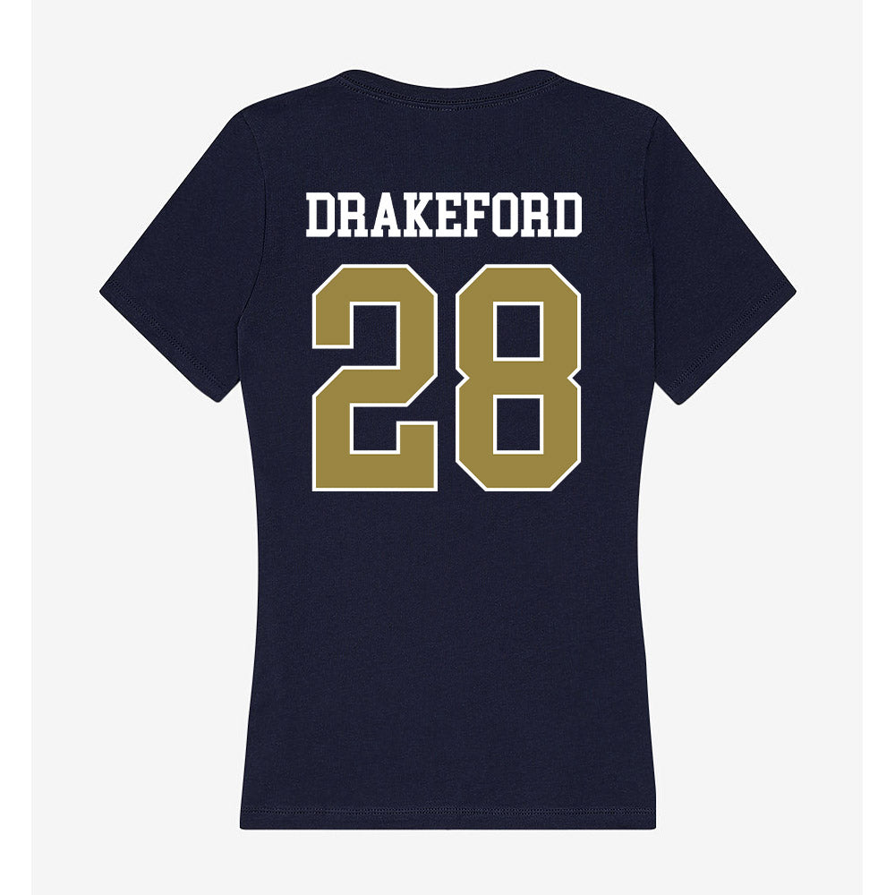 Georgia Southern - NCAA Football : Tylin Drakeford - Women's V-Neck T-Shirt-1