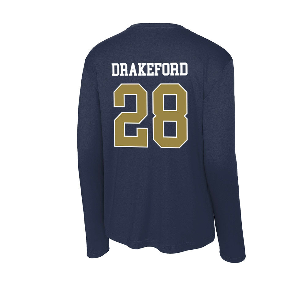 Georgia Southern - NCAA Football : Tylin Drakeford - Activewear Long Sleeve T-Shirt-1