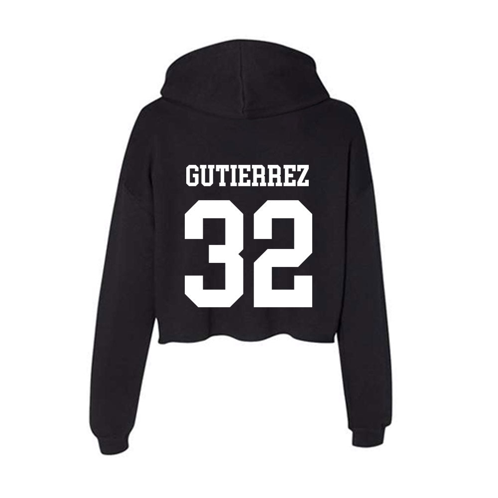 NSU - NCAA Football : Gabe Gutierrez - Women's Crop Fleece Hoodie-1