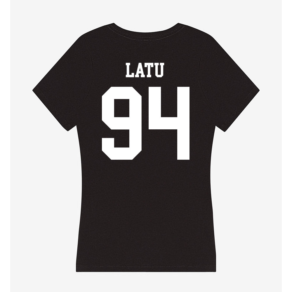 NSU - NCAA Football : Tau Latu - Women's V-Neck T-Shirt-1