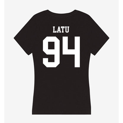 NSU - NCAA Football : Tau Latu - Women's V-Neck T-Shirt-1