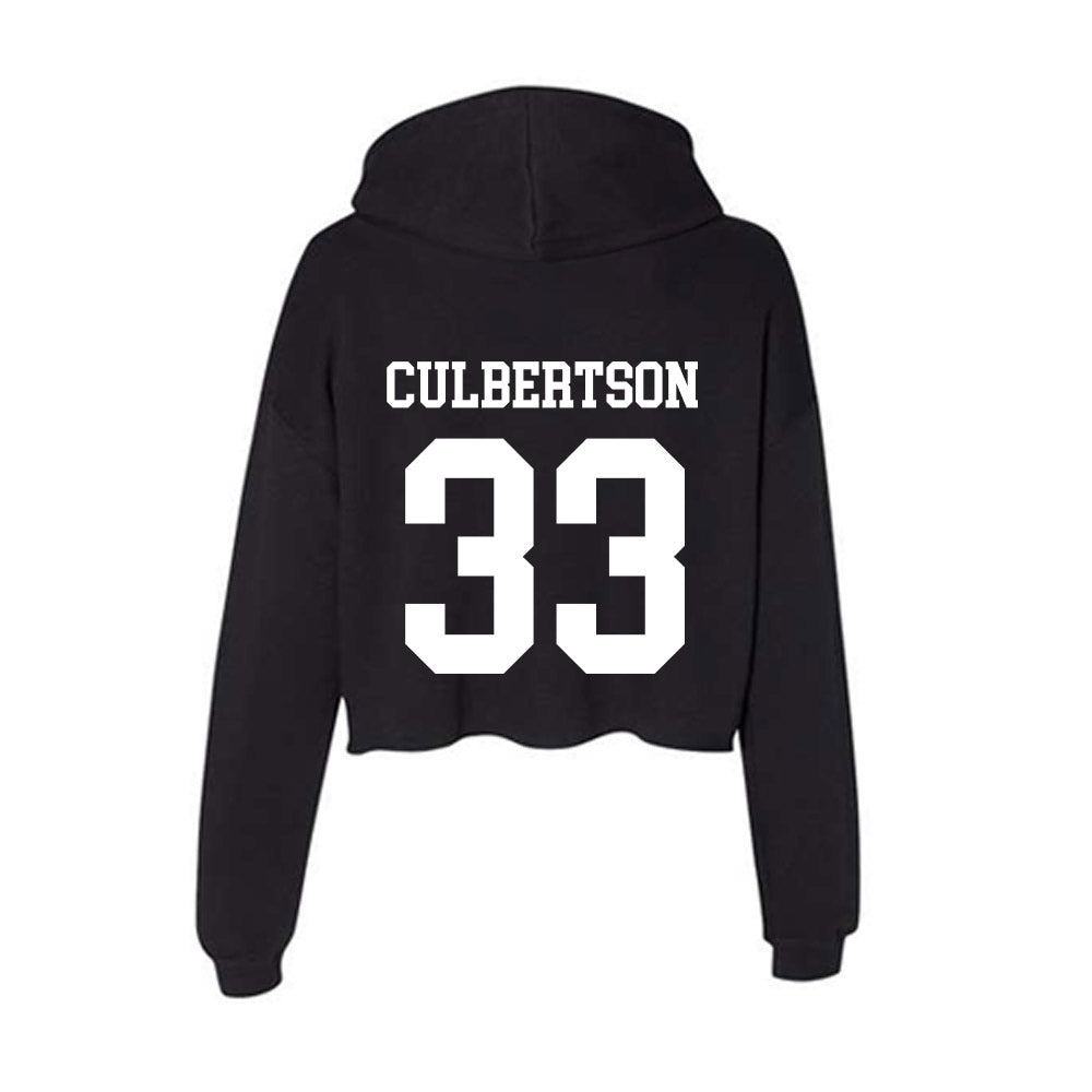 NSU - NCAA Baseball : Kolby Culbertson - Women's Crop Fleece Hoodie-1