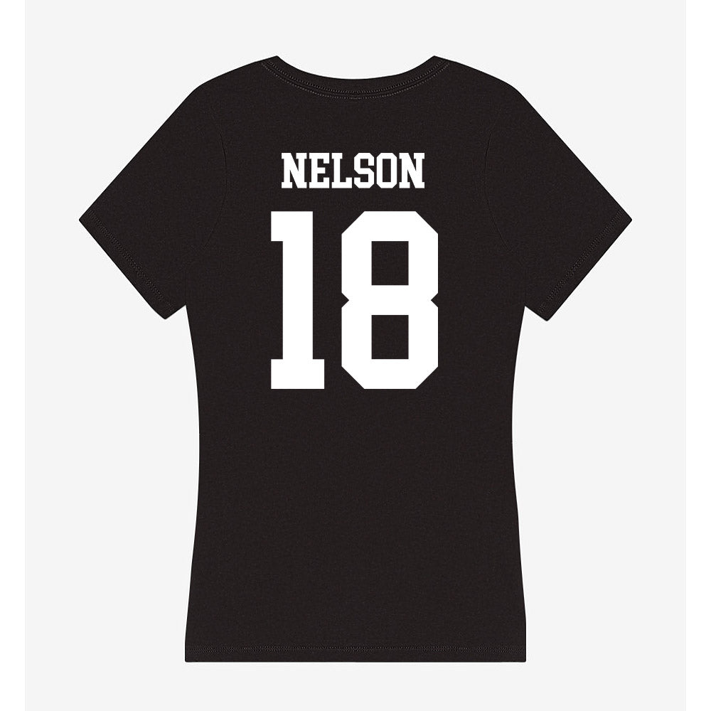 NSU - NCAA Women's Soccer : Clara Nelson - Women's V-Neck T-Shirt-1