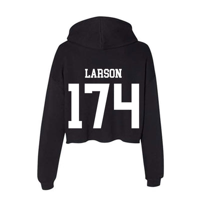 NSU - NCAA Wrestling : Kane Larson - Women's Crop Fleece Hoodie-1