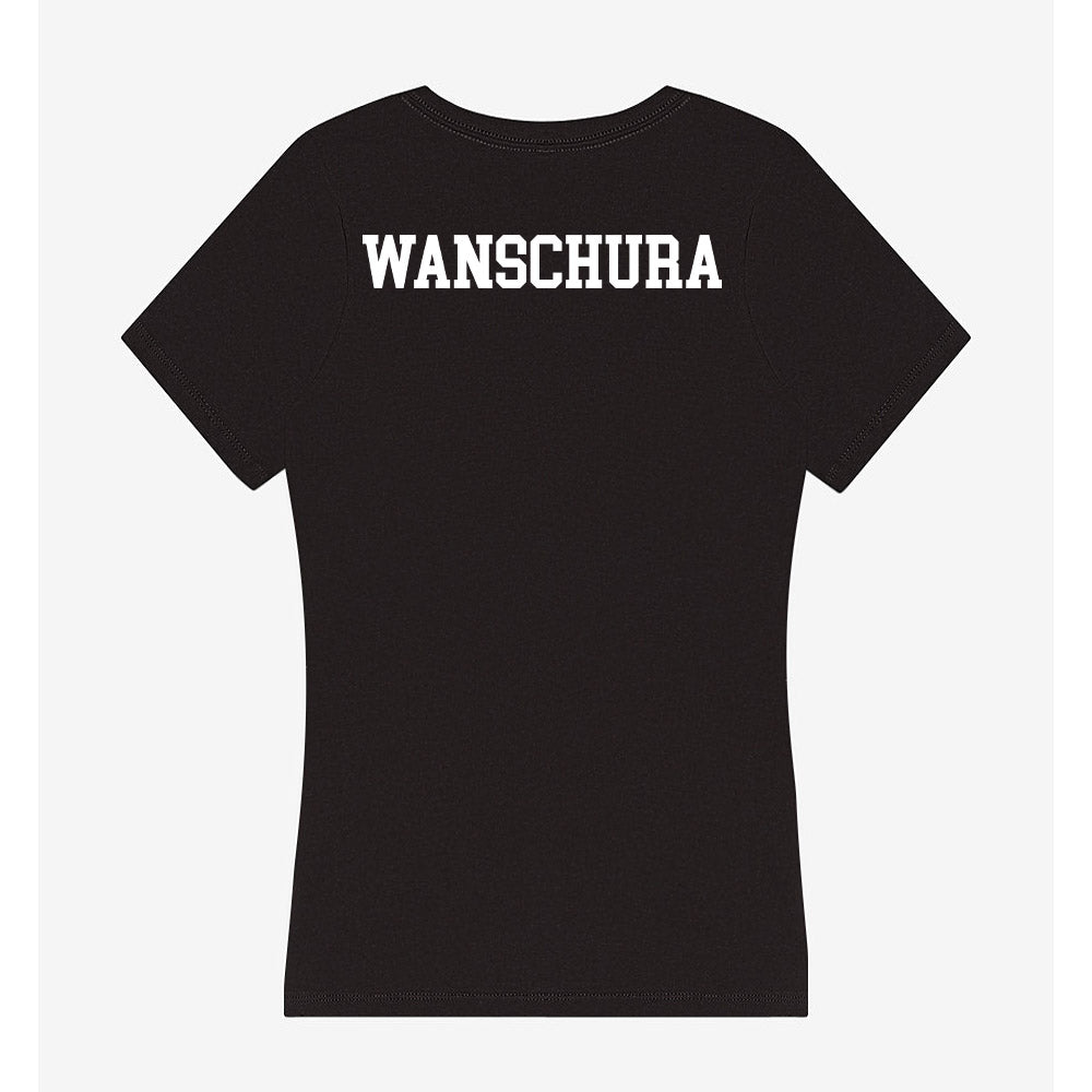 NSU - NCAA Women's Swimming & Diving : Ella Wanschura - Women's V-Neck T-Shirt-1